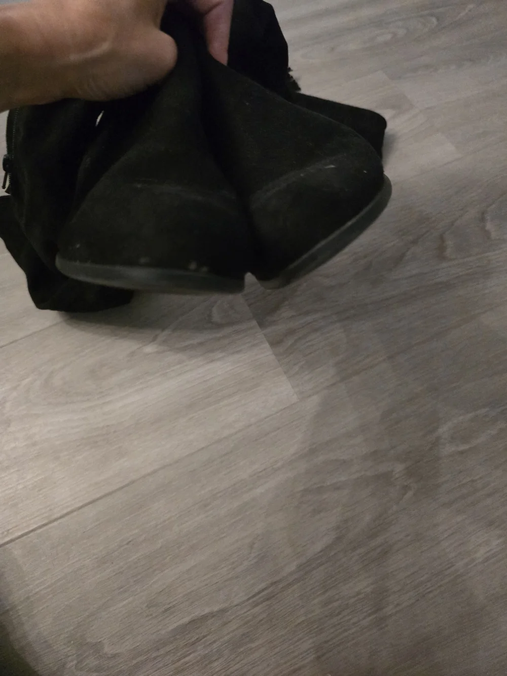 Madden Girl Black Over-The-Knee Suede Tie-Top Boots